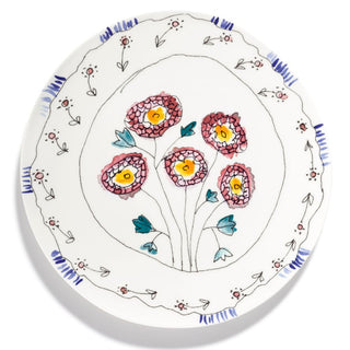 Marni by Serax Midnight Flowers serving plate anemone milk diam. 31 cm. - Buy now on ShopDecor - Discover the best products by MARNI BY SERAX design